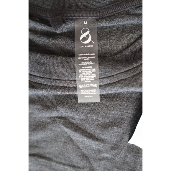 Lou & Grey 28154150 Women's Sz M Dark Charcoal Gray Signature Sweatshirt - Picture 3 of 9
